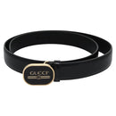 GUCCI Belt Leather 42.1"""" Black 547754 Auth sw125-2