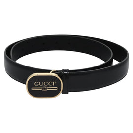 GUCCI Belt Leather 42.1"""" Black 547754 Auth sw125 - 0