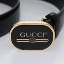 GUCCI Belt Leather 42.1"""" Black 547754 Auth sw125-6