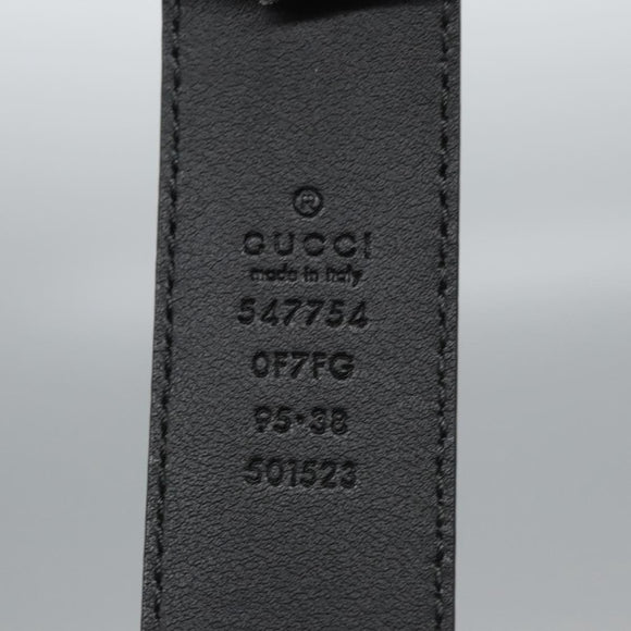 GUCCI Belt Leather 42.1"""" Black 547754 Auth sw125