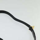 CELINE Hand Bag Leather 2way Black Gold Auth sw1250-15