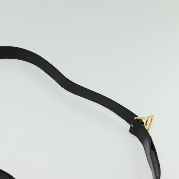 CELINE Hand Bag Leather 2way Black Gold Auth sw1250