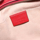 GUCCI GG Marmont Shoulder Bag Leather Red Gold 447632 Auth sw1251-15