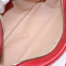 GUCCI GG Marmont Shoulder Bag Leather Red Gold 447632 Auth sw1251-16