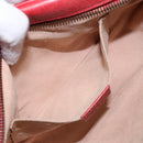 GUCCI GG Marmont Shoulder Bag Leather Red Gold 447632 Auth sw1251-19