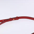 GUCCI GG Marmont Shoulder Bag Leather Red Gold 447632 Auth sw1251-8