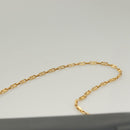 CELINE Chain Hand Bag Leather Navy Gold Auth sw1259-14