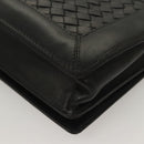 BOTTEGA VENETA INTRECCIATO Hand Bag Leather Black Gold Auth sw1261-16