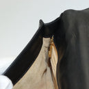 BOTTEGA VENETA INTRECCIATO Hand Bag Leather Black Gold Auth sw1261-19