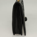 BOTTEGA VENETA INTRECCIATO Hand Bag Leather Black Gold Auth sw1261-4