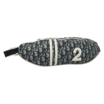 Christian Dior Trotter Canvas Body Bag Nylon Navy Silver Auth sw1263