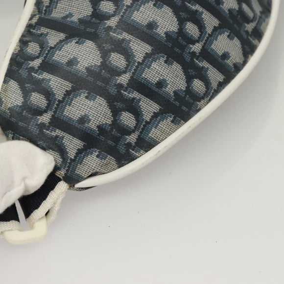 Christian Dior Trotter Canvas Body Bag Nylon Navy Silver Auth sw1263