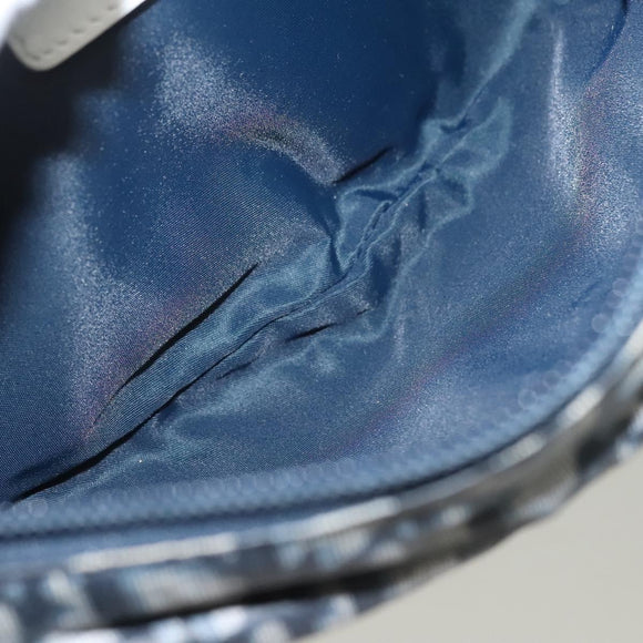 Christian Dior Trotter Canvas Body Bag Nylon Navy Silver Auth sw1263