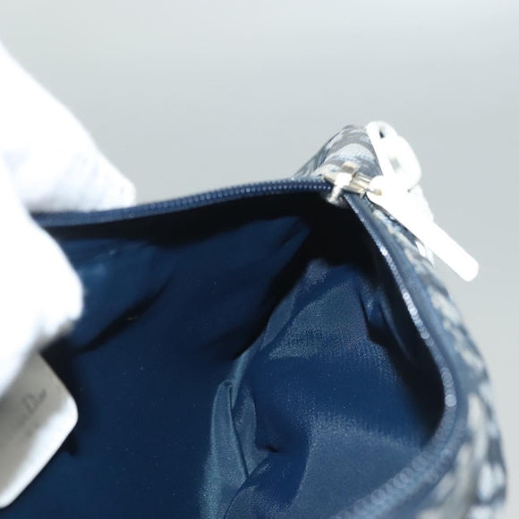 Christian Dior Trotter Canvas Body Bag Nylon Navy Silver Auth sw1263