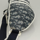 Christian Dior Trotter Canvas Body Bag Nylon Navy Silver Auth sw1263-4