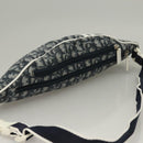 Christian Dior Trotter Canvas Body Bag Nylon Navy Silver Auth sw1263-6