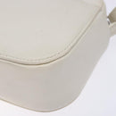 BALENCIAGA Shoulder Bag Leather White Silver Auth sw1264-16