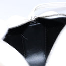 BALENCIAGA Shoulder Bag Leather White Silver Auth sw1264-19