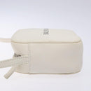 BALENCIAGA Shoulder Bag Leather White Silver Auth sw1264-4