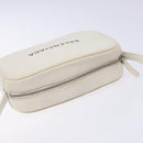 BALENCIAGA Shoulder Bag Leather White Silver Auth sw1264-6