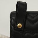 GUCCI Waist Pouch Leather Black Gold 488417 0416 Auth sw1265-13