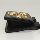 GUCCI Waist Pouch Leather Black Gold 488417 0416 Auth sw1265-4