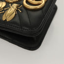 GUCCI Waist Pouch Leather Black Gold 488417 0416 Auth sw1265-8