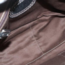 LOEWE Anagram Hand Bag Leather Black Gold Auth sw1269-11