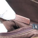 LOEWE Anagram Hand Bag Leather Black Gold Auth sw1269-12