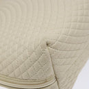 BALLY Hand Bag Leather White Gold Auth sw1273-13