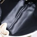 BALLY Hand Bag Leather White Gold Auth sw1273-20