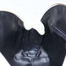 BALLY Hand Bag Leather White Gold Auth sw1273-22