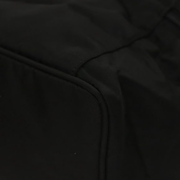 PRADA Vanity Pouch Nylon Black Silver Auth sw1276