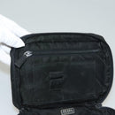 PRADA Vanity Pouch Nylon Black Silver Auth sw1276-10