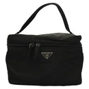 PRADA Vanity Pouch Nylon Black Silver Auth sw1276-13