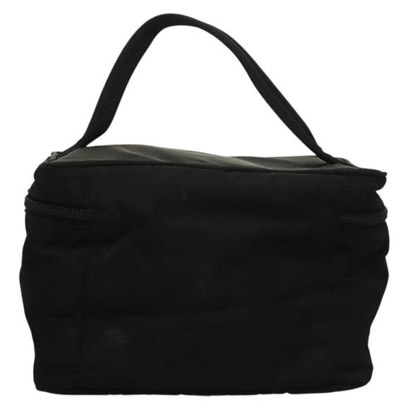 PRADA Vanity Pouch Nylon Black Silver Auth sw1276