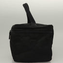 PRADA Vanity Pouch Nylon Black Silver Auth sw1276-3