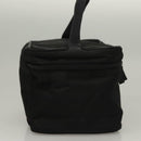PRADA Vanity Pouch Nylon Black Silver Auth sw1276-4