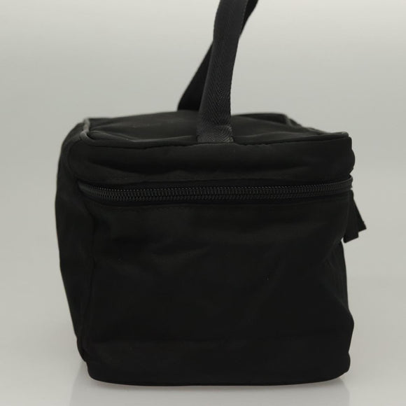 PRADA Vanity Pouch Nylon Black Silver Auth sw1276