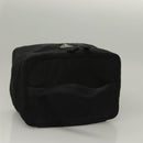 PRADA Vanity Pouch Nylon Black Silver Auth sw1276-6