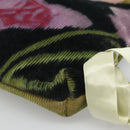 VALENTINO Hand Bag Suede Green Auth sw1277-9