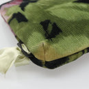 VALENTINO Hand Bag Suede Green Auth sw1277-16