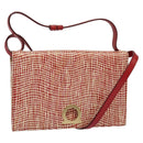 Salvatore Ferragamo Shoulder wallet Leather Red Gold Auth sw1278-1