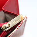 Salvatore Ferragamo Shoulder wallet Leather Red Gold Auth sw1278-10