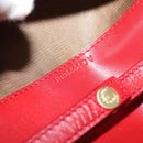 Salvatore Ferragamo Shoulder wallet Leather Red Gold Auth sw1278-12