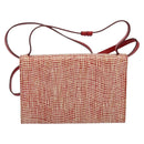 Salvatore Ferragamo Shoulder wallet Leather Red Gold Auth sw1278-2