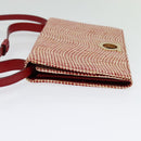 Salvatore Ferragamo Shoulder wallet Leather Red Gold Auth sw1278-3