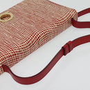 Salvatore Ferragamo Shoulder wallet Leather Red Gold Auth sw1278-6