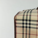 BURBERRY Nova Check Hand Bag Canvas 2way Beige Auth sw128-9