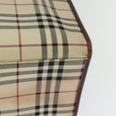 BURBERRY Nova Check Hand Bag Canvas 2way Beige Auth sw128-16